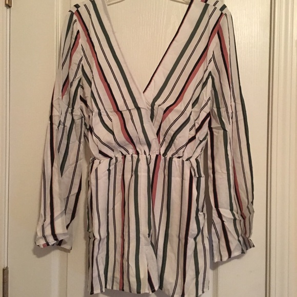 Nanamacs Walk The Line Striped Romper - Picture 3 of 8